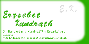 erzsebet kundrath business card